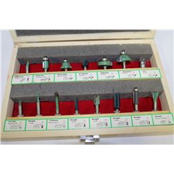 NEW FROSTNER ROUTER BIT SET IN WOODEN CASE
