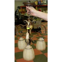 RUSTIC 3 SHADE CHANDELIER