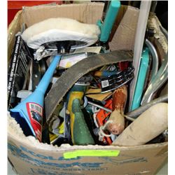 BOX OF ASSORTED TOOLS