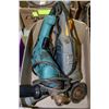 Image 1 : BOX OF TOOLS INCLUDING MASTERCRAFT GRINDER AND
