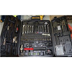 LARGE JOB MATE TOOL BOX PARTIALLY FILLED W/TOOLS