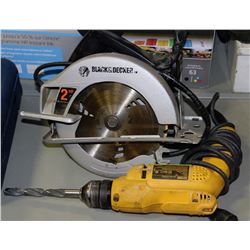 DEWALT 6AMP 3/8 ELECTRICAL DRILL WITH BLACK AND