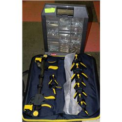 RUBBERMAID BIN WITH NUTS&BOLTS AND MASTERCRAFT