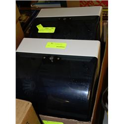 BOX WITH TWO PAPER TOWEL DISPENSERS