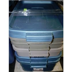 RUBBERMAID TUBS WITH LIDS X5