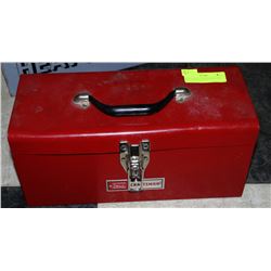 RED SEARS 14" CRAFTSMAN TOOL BOX WITH CONTENTS