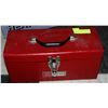 Image 1 : RED SEARS 14" CRAFTSMAN TOOL BOX WITH CONTENTS