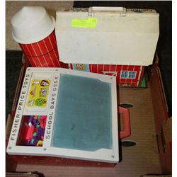 FISHER PRICE FARM,SILO AND SCHOOL DAYS DESK