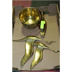 FLAT OF BRASS ORNAMENTS