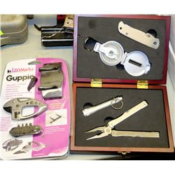 SURVIVAL KNIFE & COMPASS SET WITH GUPPIE TOOL SET