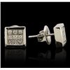 Image 2 : 14KT White Gold 0.69ctw Diamond Earrings