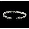 Image 3 : 18KT White Gold 9.66ctw Diamond Tennis Bracelet
