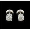 Image 1 : 1.11ctw Diamond Stud Earrings - 14KT White Gold