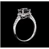 Image 3 : 2.68ctw Fancy Black Diamond Ring - 18KT White Gold