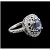 Image 1 : 14KT White Gold 2.56ct Tanzanite and Diamond Ring