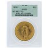 Image 1 : 1908 PCGS MS63 $20 No Motto St. Gaudens Double Eagle Gold Coin