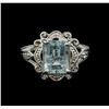 Image 2 : 2.17ct Aquamarine Solitaire Ring - Sterling Silver