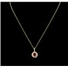 Image 2 : 2.24ct Ruby and Diamond Pendant With Chain - 14KT Yellow Gold