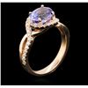 Image 3 : 14KT Rose Gold 2.03ct Tanzanite and Diamond Ring