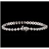 Image 2 : 14KT White Gold 3.35ctw Diamond Tennis Bracelet