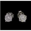 Image 1 : 1.43ctw Diamond Solitaire Earrings - 14KT White Gold