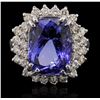 Image 3 : 14KT White Gold 7.79ct Tanzanite and Diamond Ring