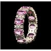 Image 1 : 14KT White Gold 1.48ctw Pink Sapphire and Diamond Ring