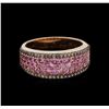 Image 2 : 1.08ctw Pink Sapphire and Diamond Ring - 14KT Rose Gold