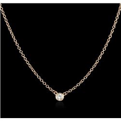 14KT Rose Gold 0.15ct Diamond Solitaire Necklace