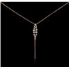 Image 2 : 14KT Rose Gold 0.69ctw Diamond Necklace