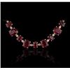 Image 1 : 14KT Yellow Gold 44.89ctw Ruby and Diamond Necklace