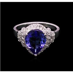 2.41ct Tanzanite and Diamond Ring - 14KT White Gold