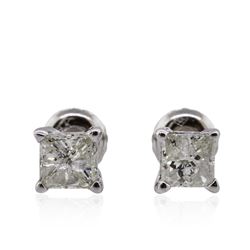 14KT White Gold 1.15ctw Diamond Solitaire Earrings