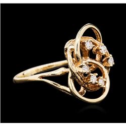 14KT Yellow Gold 0.10ctw Diamond Ring