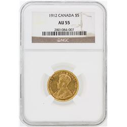 $5 1912 NGC AU55 Canada Gold Coin