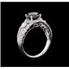 Image 3 : 3.00ctw Fancy Black Diamond Ring - 18KT White Gold