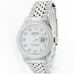 Rolex Stainless Steel 1.00ctw Diamond DateJust Men's Watch