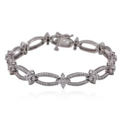 14KT White Gold 3.09ctw Diamond Bracelet