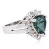 Image 1 : 14KT White Gold 3.26ct Tourmaline and Diamond Ring