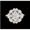 Image 2 : 14KT White Gold 0.84ctw Diamond Ring