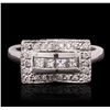 Image 2 : 14KT White Gold 0.77ctw Diamond Ring