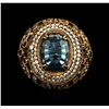 Image 1 : 11.94ct Blue Crystal and Multi Gemstone Ring - 925 SILVER