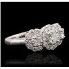 Image 2 : 14KT White Gold 1.64ctw Diamond Ring