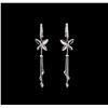 Image 1 : 0.77ctw Diamond Earrings - 14KT White Gold
