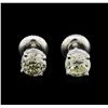 Image 1 : 1.45ctw Diamond Stud Earrings - 14KT White Gold