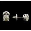 Image 2 : 1.45ctw Diamond Stud Earrings - 14KT White Gold