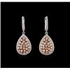 Image 1 : 2.68ctw Diamond Earrings - 14KT Two-Tone Gold