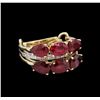 Image 1 : 5.75ctw Ruby and Diamond Ring - 14KT Yellow Gold