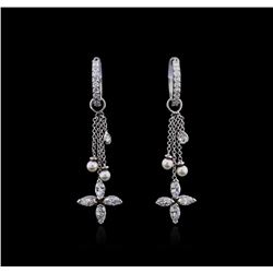 14KT White Gold 1.25ctw Diamond Earrings