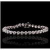 Image 1 : 14KT White Gold 8.20ctw Diamond Tennis Bracelet